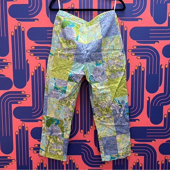 Lily Pulitzer Safari Scarf Print Straight Leg Capri Pants - Picture 2 of 5